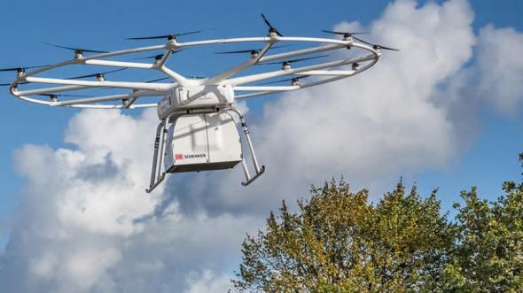 Bild från Volocopter och DB Schenker.