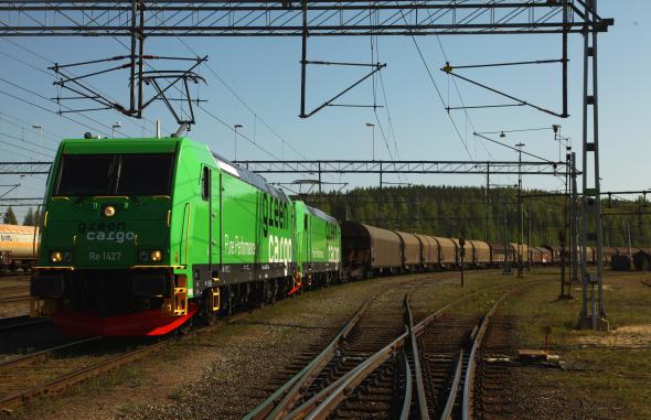 Green Cargo kommer att använda Re-lok till LKAB:s insatståg. På bilden drar de ståltåget 9107.