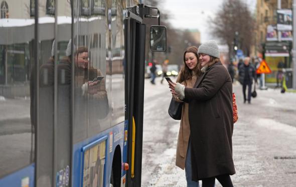 Hogia levererar trafikinformation till Stockholms stadsbussar.