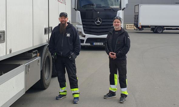 Fredrik Drakenlind och Mathias Gattefors, transportansvariga på Bevego Storstockholm.