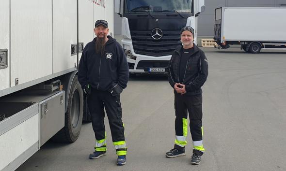 Fredrik Drakenlind och Mathias Gattefors, transportansvariga på Bevego Storstockholm.