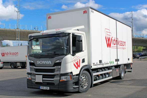 Widrikssons nya Scania P 280 med gasdrift.