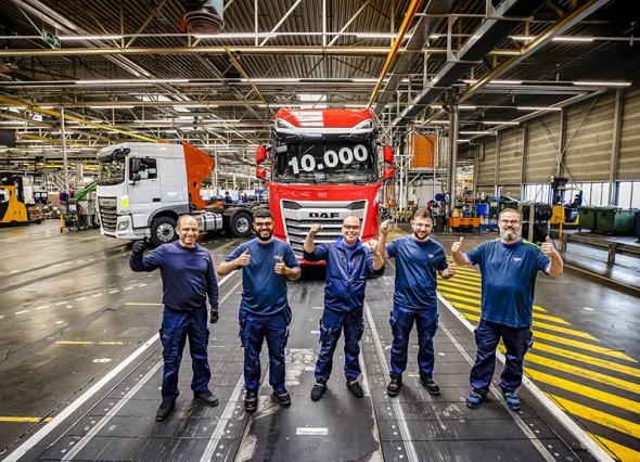 DAF har byggt sin 10 000:e nya generationens DAF-lastbil.