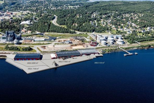 Förslag på utbyggnad av hamnen i Hörneborg.