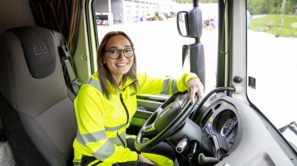 Stina Baruti, elev på fordons- och transportprogrammet.