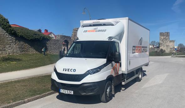 EB Road Cargo fortsätter att satsa på biogasbilar. Med leveransen av de nya IVECO Daily gör att man numera har 13 bilar från IVECO i fordonsflottan.