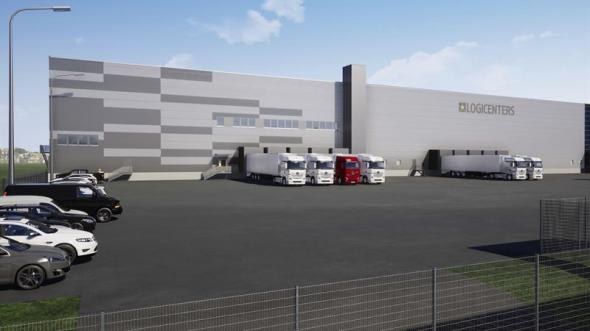 Visionsillustration av Logicenters fastighet i Kerava.